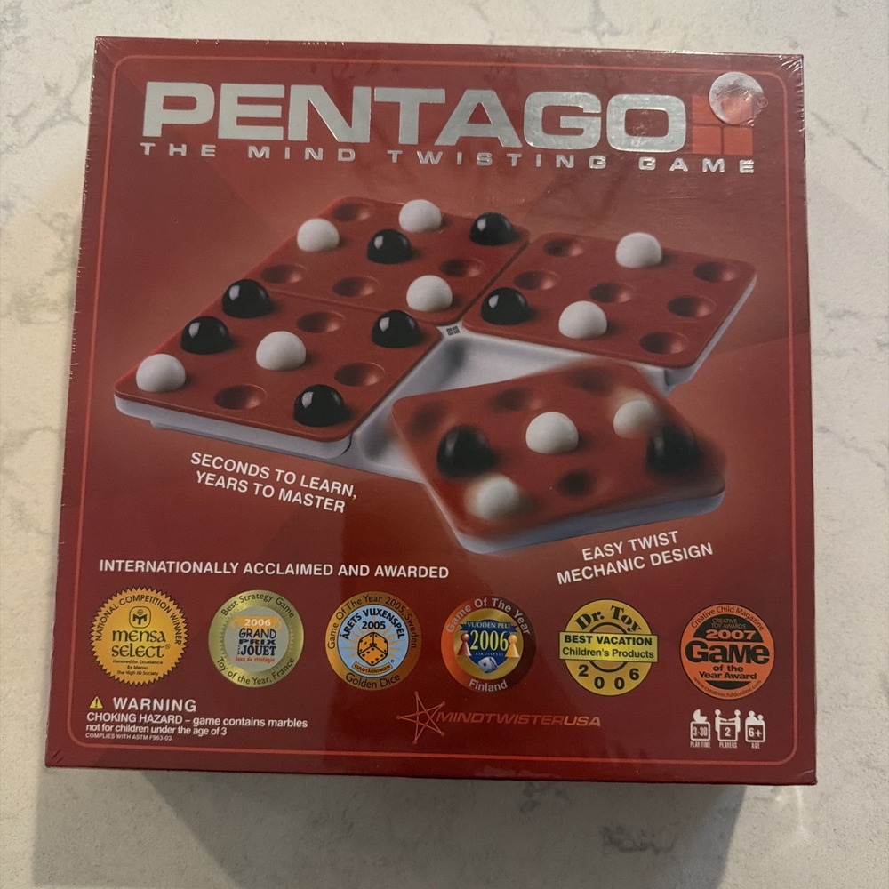 Pentago: Mind Twisting Marble Game Brand New Sealed 2005 Mensa Select Award